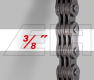 Flyer Chain 3/8"  (9,525mm)