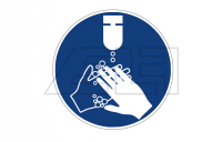 Sticker „Disinfect hands“
