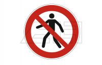 Aufkleber „Für Fußgänger verboten“