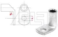 Flat connector 90° M16
