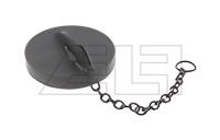 Rubber cover round w. chain