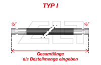 Type I gas hose, 1/2“-1/2”