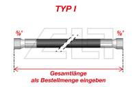 Type I gas hose, 5/8“–5/8”