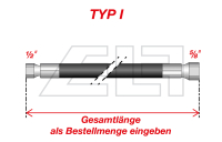 Type I gas hose, 1/2“–5/8”