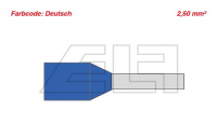 Kabelendhülsen-blau