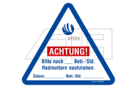 Radmuttern nachziehen Hydro