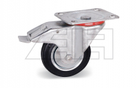 Swivel castor with double stop