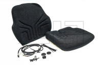 Cushion set, heating 12V, fabric black