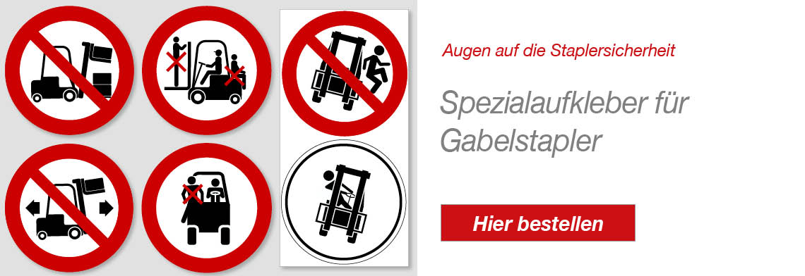 Sicherheitsaufkleber für Gabelstapler