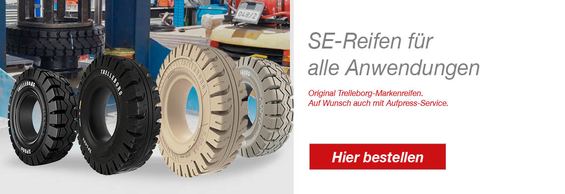Staplerreifen mit Aufpressservice bestellen