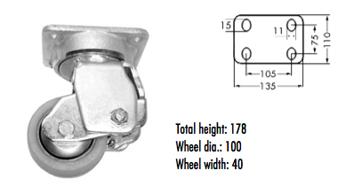 Support wheel complete - 11928