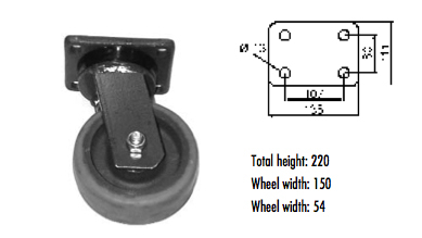 Support wheel complete - 11953