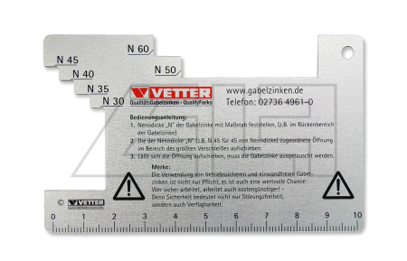 Gabelzinken Verschleiß/Messkarte - 18107692