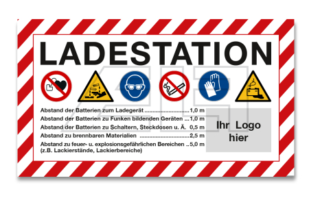 Sign "Charging station" 700x400 - with logo - 19246854