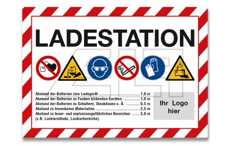 Schild "Ladestation" A3 (420x297 mm) - mit Logo - 19248212