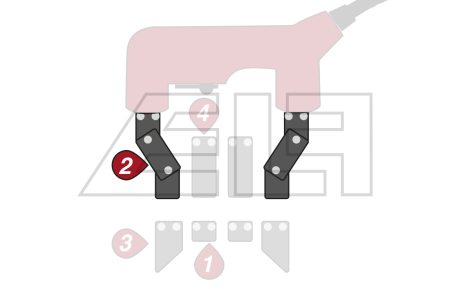 Attachment pieces 100 mm movable (2 pieces) - 20274382