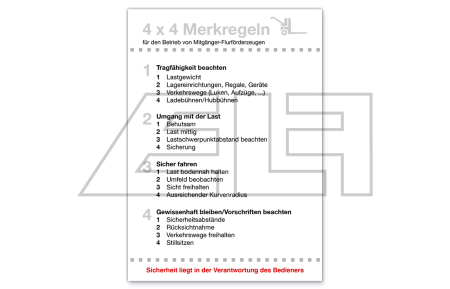 Aufkleber Merkregeln Mitgänger II (VPE=5 Stk.) - 21251635