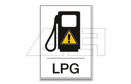 Fuel sticker "Attention LPG refuel!" - 21389887
