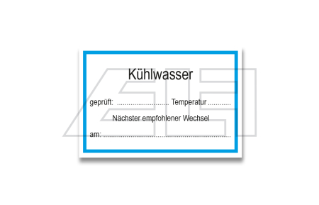 "Cooling water" maintenance sticker - 21389888