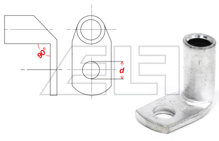 Flat connector 90° M6 - 214921