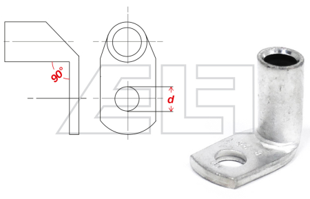 Flat plug connection 90°  M8 - 214934