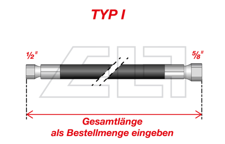 Type I gas hose, 1/2“–5/8” - 26500103