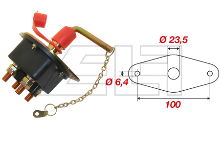 Battery switch 2 pole - 361543