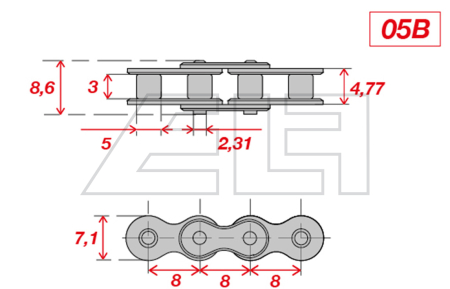 Rollenkette - Einfach - 457534