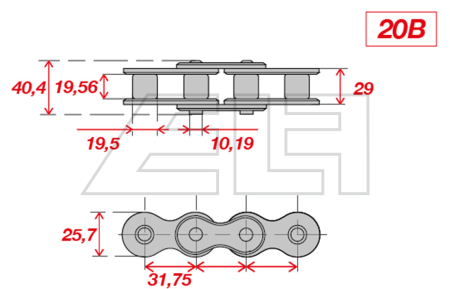 Rollenkette - Einfach - 457540