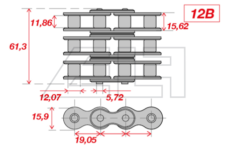 Triple Roller Chain - 457555