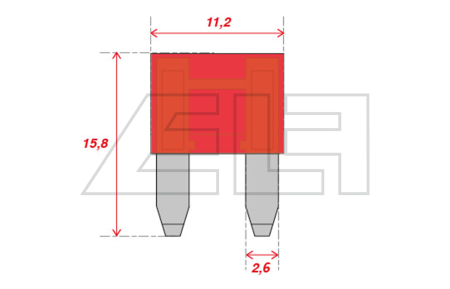 Plug-in fuse Mini 10A  (VPE=50 pieces) - 5058