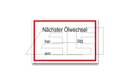 Wartungsaufkleber "Ölwechsel" - 525033