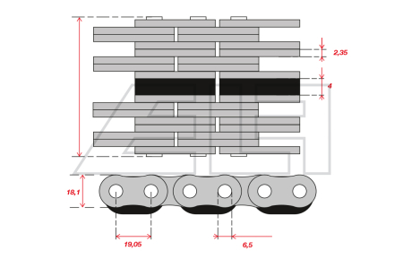 Chain w. plastic - 648071