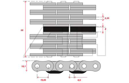 Chain w. plastic - 648072