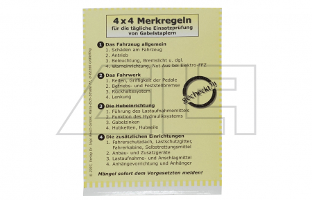 4 x 4 Merkregeln ( Täglich ) - 805590