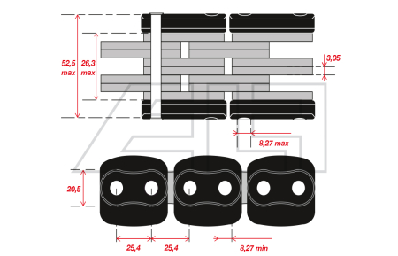 Chain w. plastic - 832340