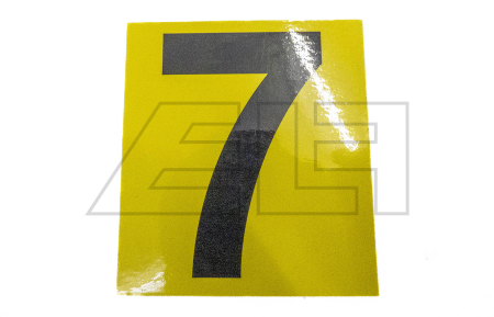 Sticker "7" 65mm yellow black number - 834347