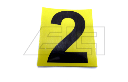 Sticker "2" 65mm yellow black number - 835922