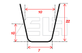 Profilschneidmesser RILLCUT  W3 (20 Stk. im Satz)