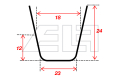 Profilschneidmesser RILLCUT  W6 (10 Stk. im Satz)