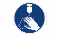 Sticker „Disinfect hands“ - 21389875