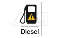 Fuel sticker "Attention refuel diesel!" - 21389886