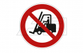 Aufkleber „Für Flurförderzeuge verboten“