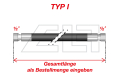 Type I gas hose, 1/2“-1/2”