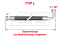 Type L gas hose, 1/2“-1/2”