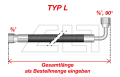 Type L gas hose, 5/8“–5/8”