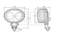 LED-Punktscheinwerfer Modell 770 blau - 296137