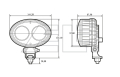 LED-Punktscheinwerfer Modell 770 rot - 525955