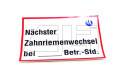 Aufkleber Zahnriemenwechsel
