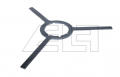 Bearing laser burning part fromS235JR 5x555x555 mm